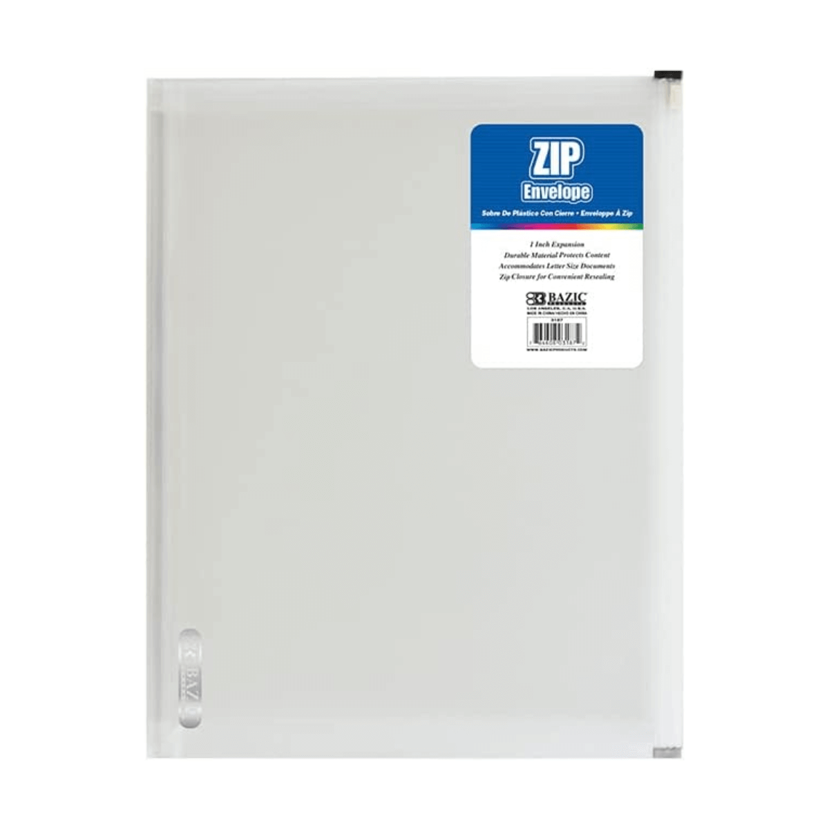 Clear Envelope Zip Letter Size